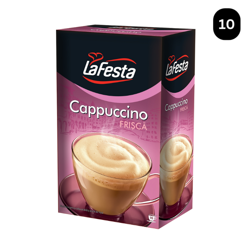LA FESTA Cappuccino Frișcă, băutură instant 10 Plicuri
