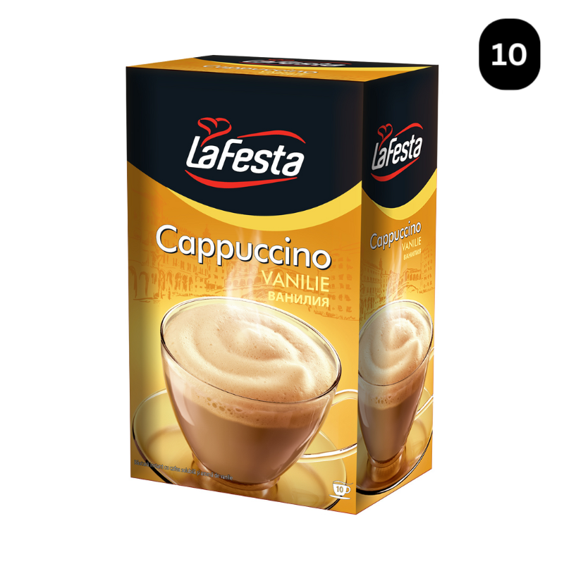 LA FESTA Cappuccino Vanilie, băutură instant 10 Plicuri