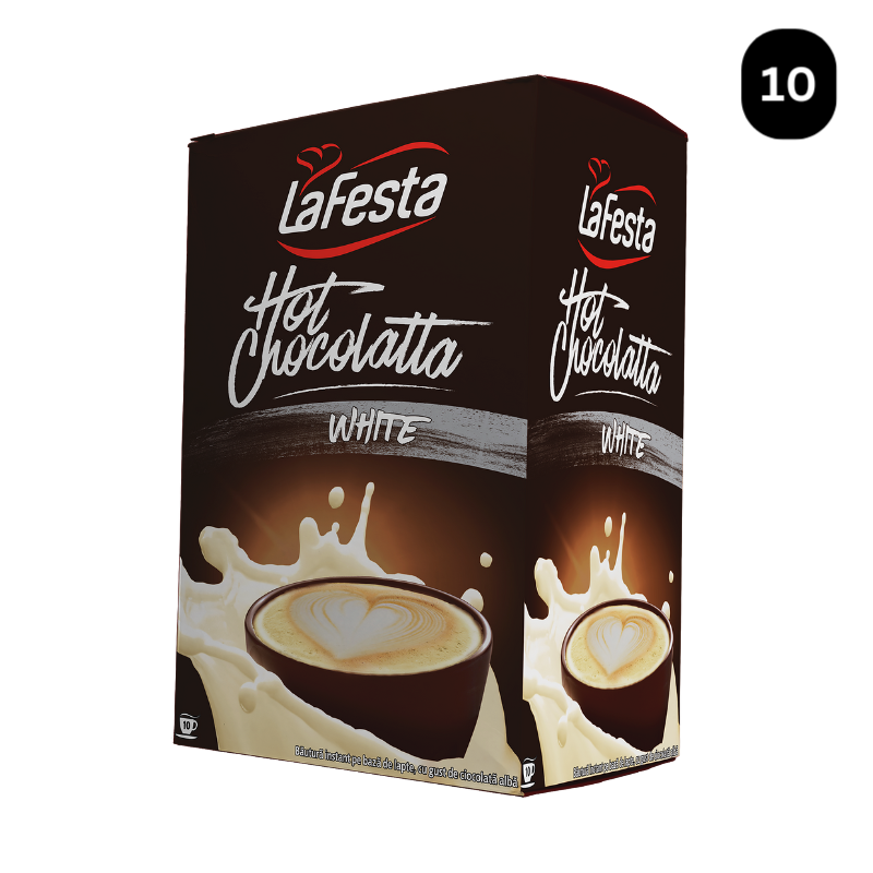 La Festa Ciocolată Caldă Albă 10 Plicuri