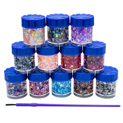 Lipici cu glitter, 15g, 12 buc/set - NEBO