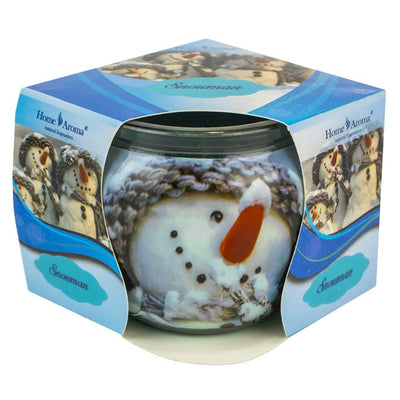 Lumanare parfumata in pahar, Snowman