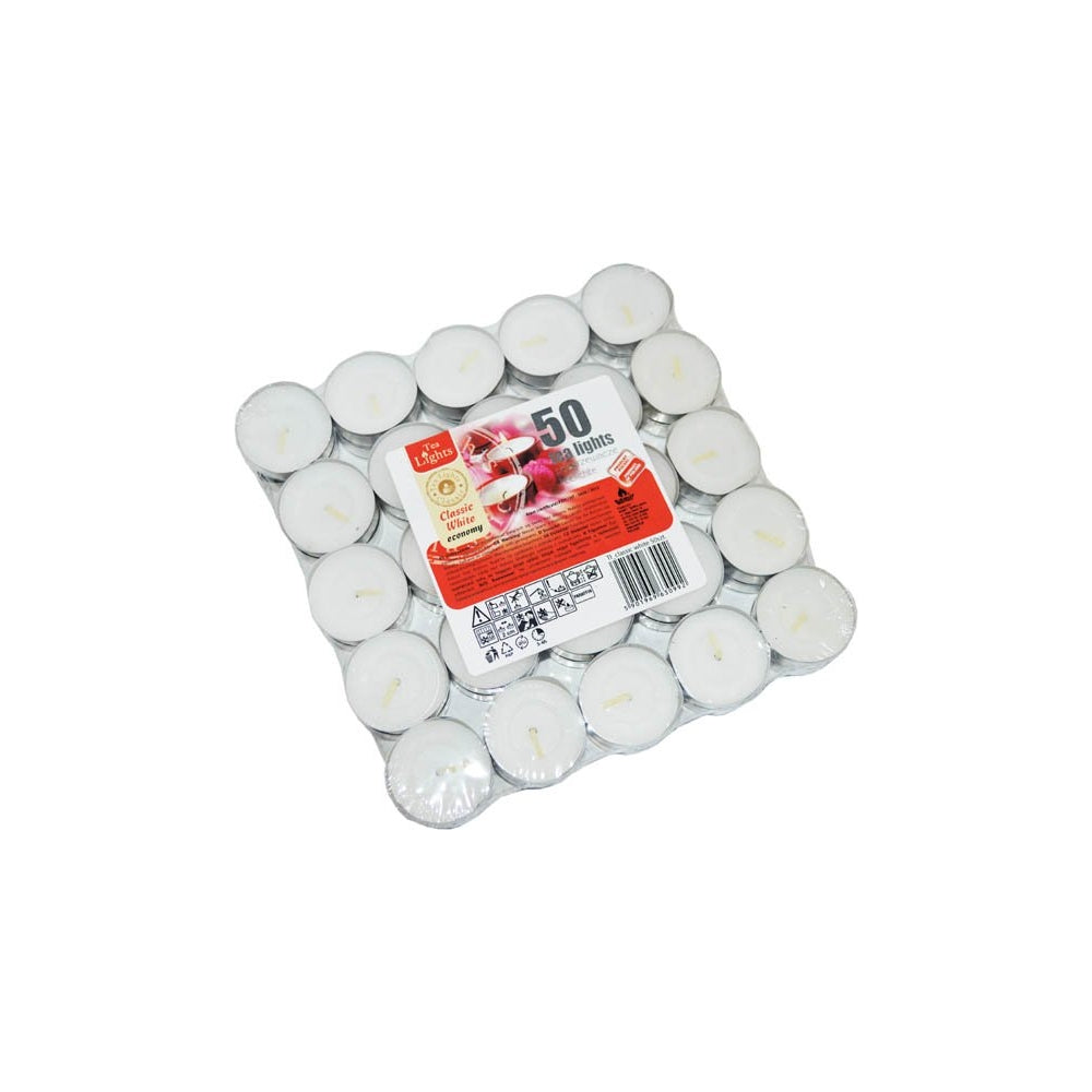 Lumanari pastila, albe, 10g, 50 buc/set