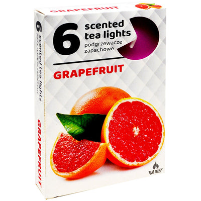 Lumanari pastila, Grapefruit, diametru 2cm, 6 buc/set