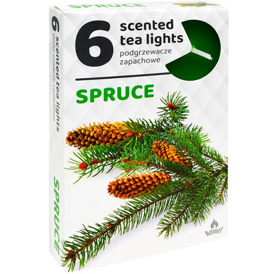 Lumanari pastila, Spruce, diametru 2cm, 6 buc/set