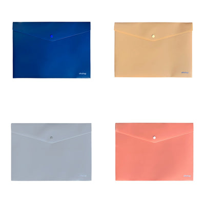 Mapa A4 cu buton, culori medii, OFFISHOP