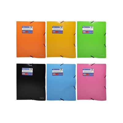 Mapa A4, din plastic, cu elastic, mata - NEBO