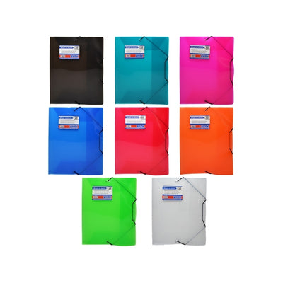 Mapa A4, din plastic, cu elastic, translucida - NEBO