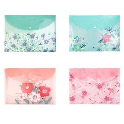 Mapa A5 cu buton, model floral, OFFISHOP