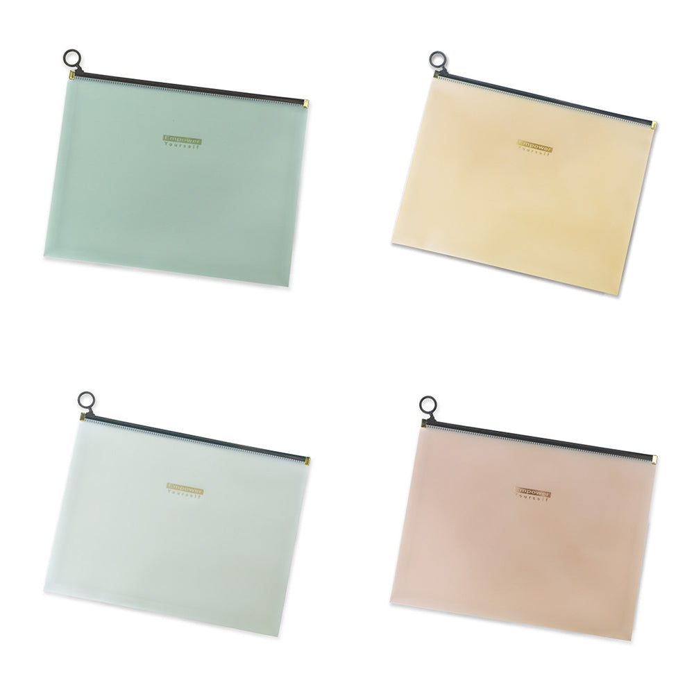 Mapa A5, inchidere zip, culori pale, OFFISHOP