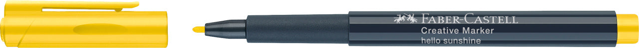 Marker creativ galben Faber-Castell 1.5 mm pentru sticla ceramica metal si hartie