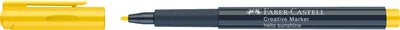 Marker creativ galben Faber-Castell 1.5 mm pentru sticla ceramica metal si hartie