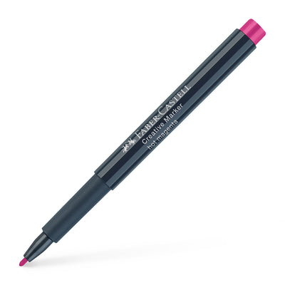 Marker creativ magenta Faber-Castell 1.5 mm pentru sticla ceramica metal si piatra