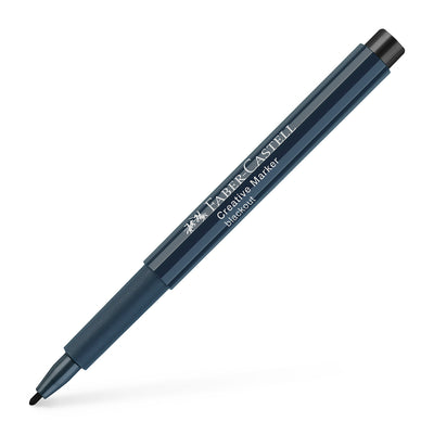 Marker creativ negru Faber-Castell 1.5 mm pentru sticla piatra metal si hartie neagra