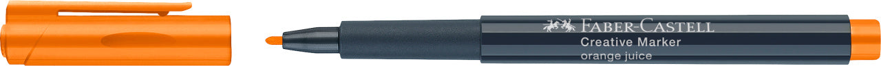 Marker creativ portocaliu Faber-Castell 1.5 mm pentru sticla ceramica metal si piatra