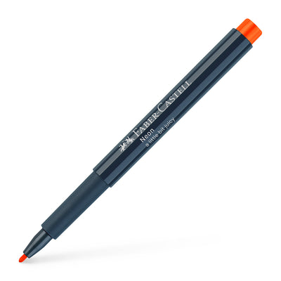Marker creativ portocaliu neon Faber-Castell 1.5 mm pentru sticla plastic metal si piatra