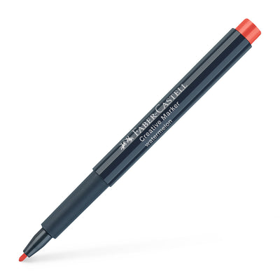 Marker creativ rosu pepene Faber-Castell 1.5 mm pentru sticla ceramica metal si piatra