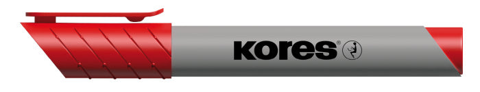 Marker flipchart rosu Kores Eco varf rotund 3mm cerneala pe baza de apa nu trece prin hartie
