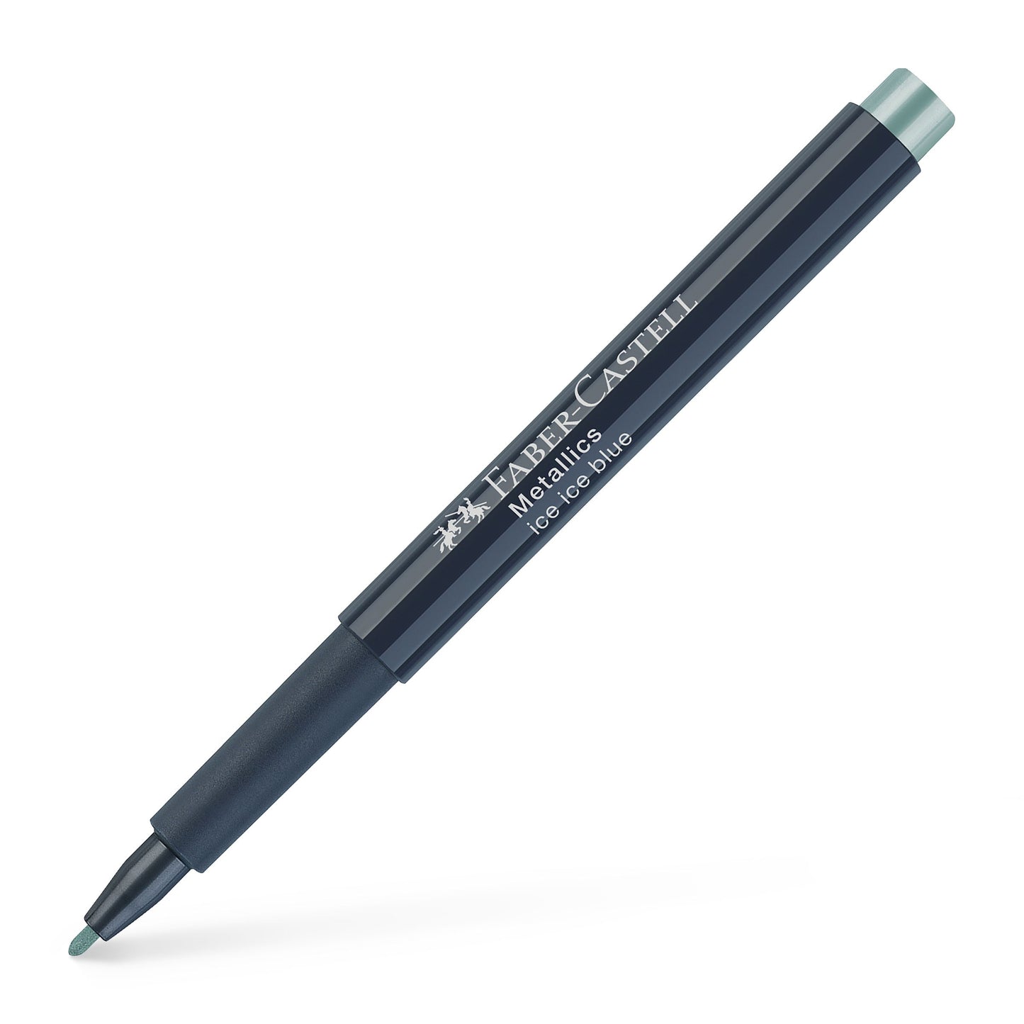 Marker metalizat albastru Faber-Castell 1.5 mm pentru suprafete inchise sticla plastic si metal

