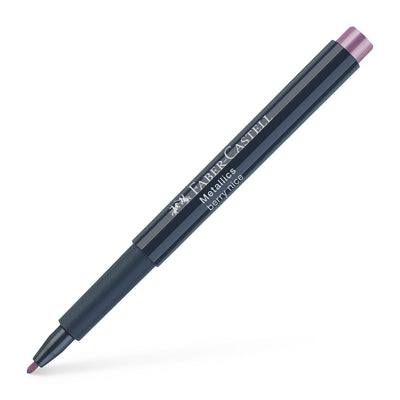 Marker metalizat roz Berry Faber-Castell 1.5 mm pentru hartie neagra sticla ceramica si metal