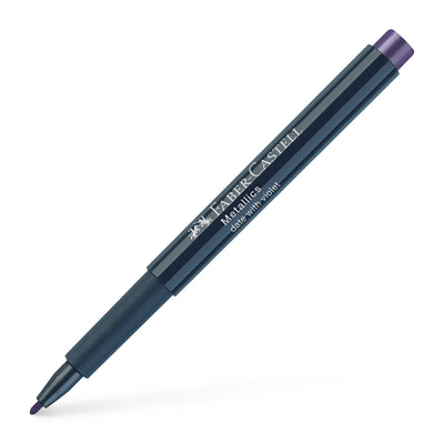 Marker metalizat violet Faber-Castell 1.5 mm pentru hartie neagra sticla plastic si metal