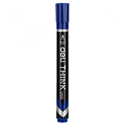 MARKER PERMANENT ALBASTRU VARF ROTUND 1.5MM DELI