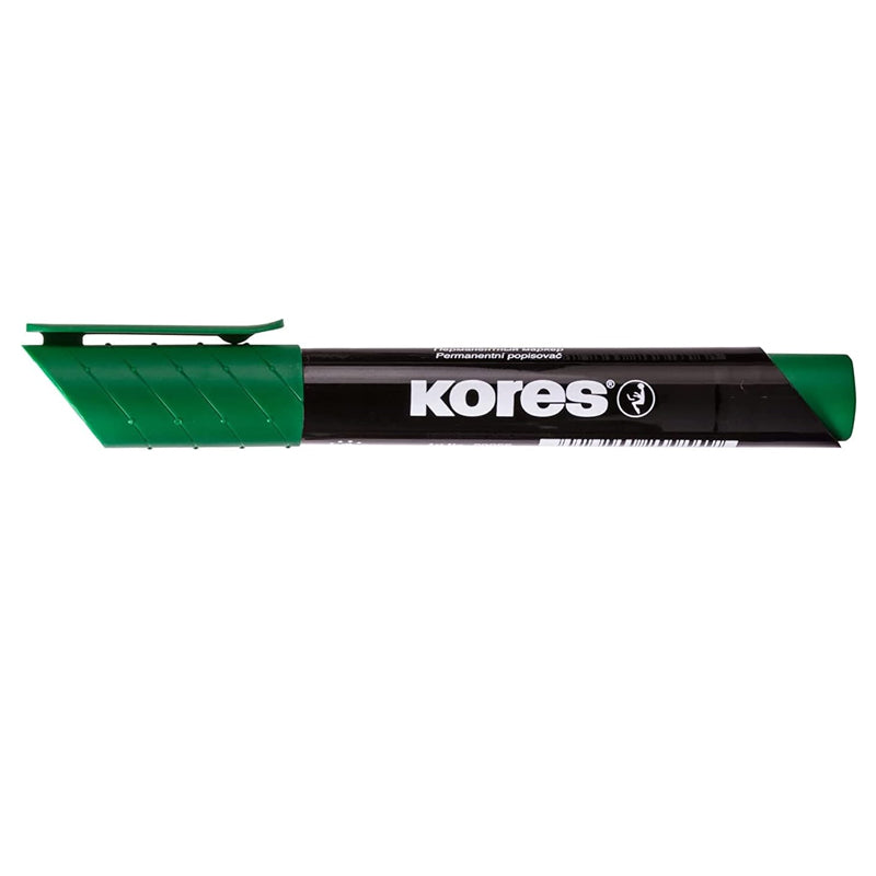Marker permanent rosu Kores varf tesit uscare rapida scriere pe orice suprafata rezistenta 10 zile fara capac