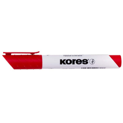 Marker whiteboard si flipchart rosu Kores varf tesit tehnologie Easy Flow cerneala non-toxica rezistenta UV