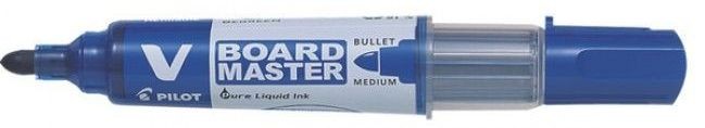 Marker pentru tabla magnetica Pilot V-Board Master albastru cerneala lichida reincarcabil varf rotund 2.3mm gama Begreen