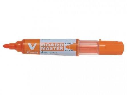 Marker tabla magnetica Pilot V-Board Master portocaliu reincarcabil varf rotund 2mm cerneala lichida gama Begreen