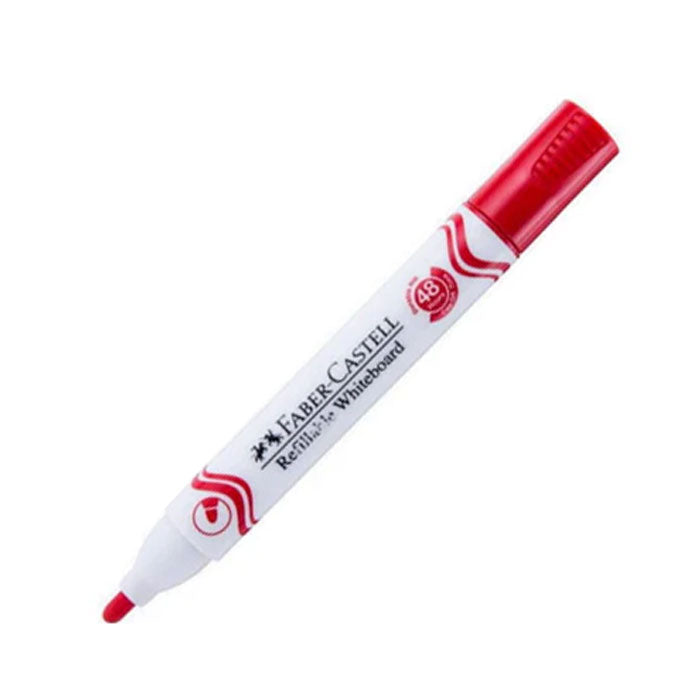 Marker whiteboard rosu Faber-Castell W20 varf 2.25 mm stergere fara reziduuri