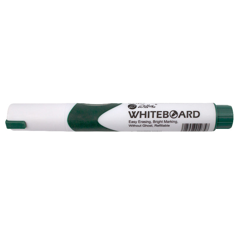 Marker verde Willgo pentru whiteboard si table de sticla varf rotund 1-3mm cu grip ergonomic colorat