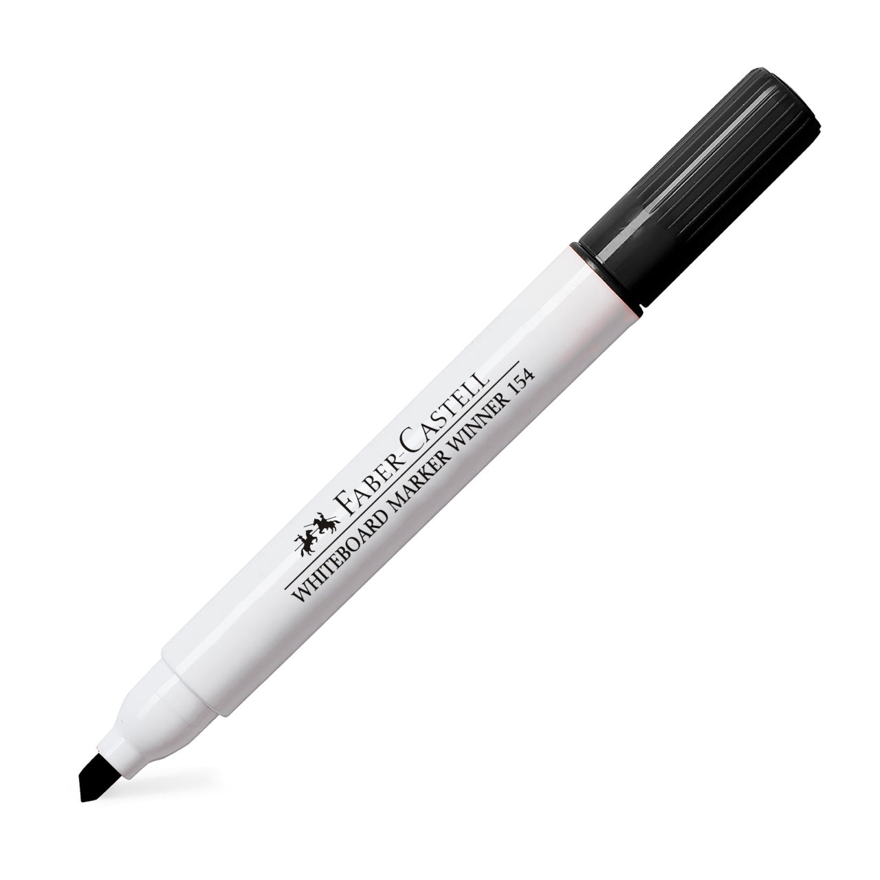 Marker whiteboard negru Faber-Castell Winner 152 varf tesit 3 linii scriere stergere fara reziduuri