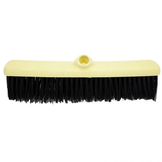 Mătură de stradă din plastic cu lățimea de 40 cm, prevăzută cu filet rezistent pentru montarea cozii, ideală pentru curățarea spațiilor exterioare și a halelor