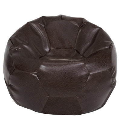 Fotoliu puf Mega Ball - imitatie piele - maro