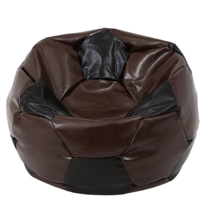 Fotoliu puf Mega Ball - imitatie piele - maro/wenge