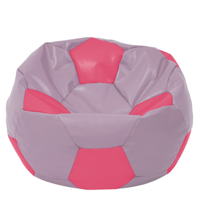 Fotoliu puf Mega Ball - imitatie piele - mov/roz