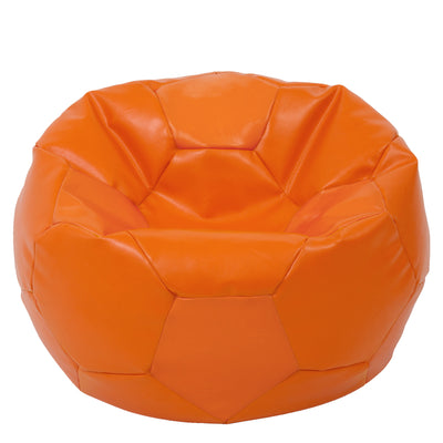 Fotoliu puf Mega Ball - imitatie piele - portocaliu