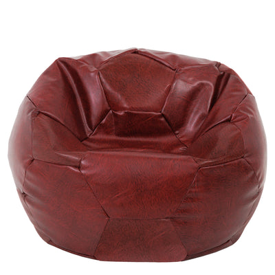 Fotoliu puf Mega Ball - imitatie piele - bordo