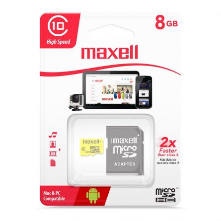 Memorie Micro Sdhc 8Gb Cls10 Cu Adaptor Maxell