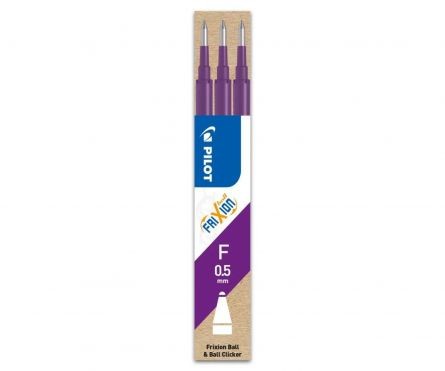 Set 3*Rezerva Roller Cerneala 0.7Mm Frixion Ball Pilot Violet