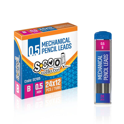 Mine creion mecanic 0.5 mm, B, 24 buc/set - S-COOL