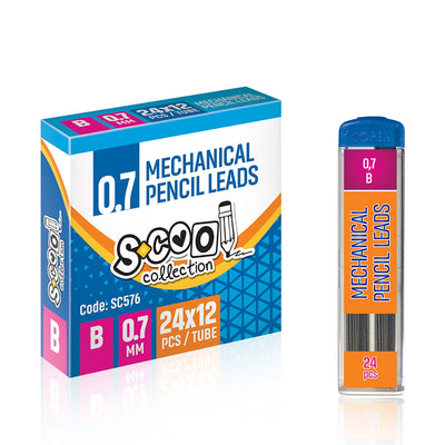 Mine creion mecanic 0.7 mm, B, 24 buc/set - S-COOL