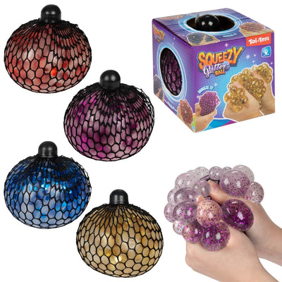 Minge squeezy, glitter, strugure, 10 cm - Toi-Toys