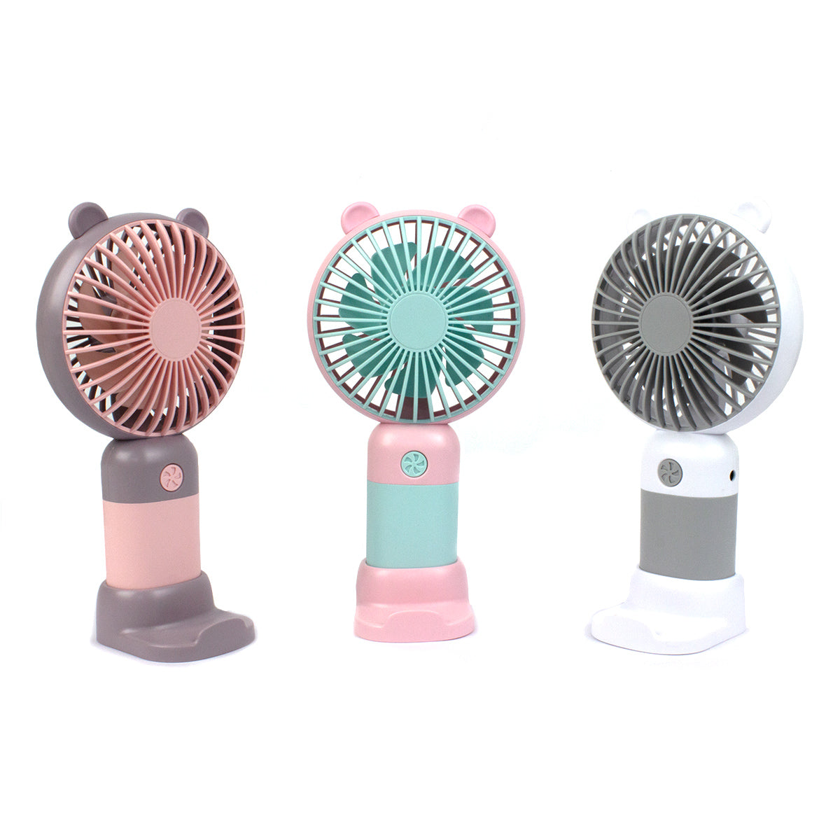 Mini ventilator portabill 9*17 cm cu suport de birou si telefon, acumulator si cablu incarcare USB inclus