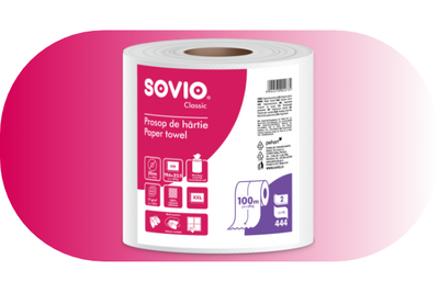 Prosop monorola Sovio din hartie alba 100 m, 444 foi