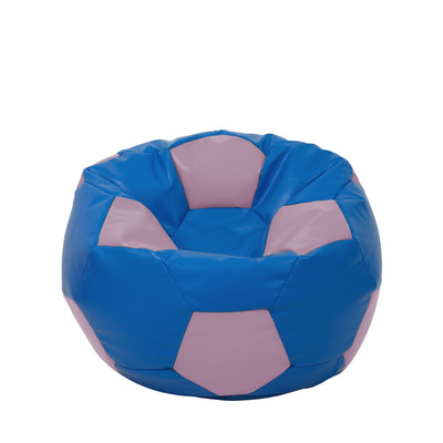 Fotoliu puf Mondo Ball - imitatie piele - albastru/mov