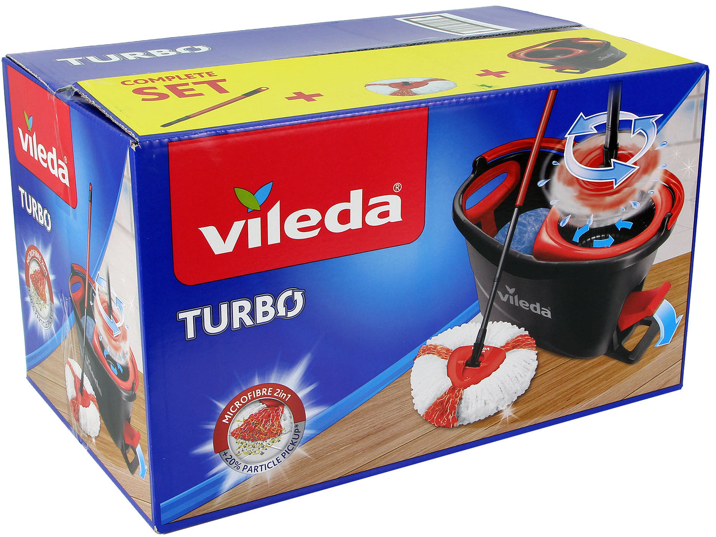 Set Curatenie Galeata Cu Pedala Si Mop Rotativ Easy Wring Turbo Vileda