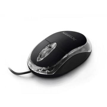 Mouse optic cu fir  1000 DPI Ambidextrous Negru Extreme XM102K