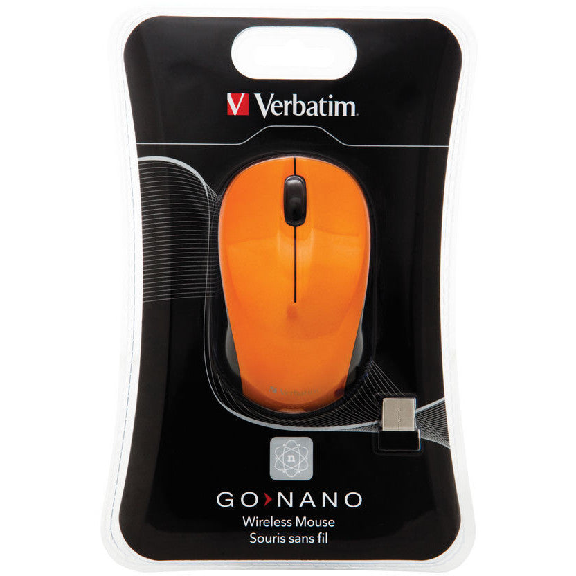 Mouse Verbatim Wireless Laser Go Nano Orange