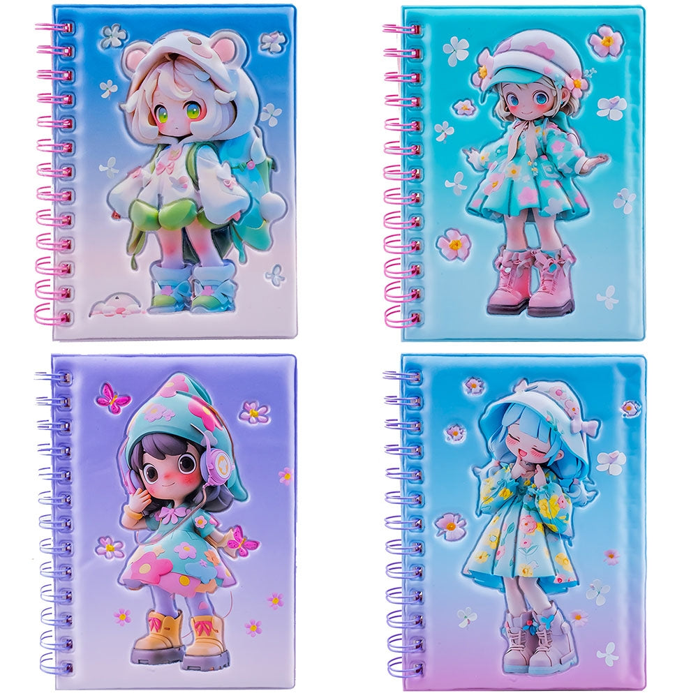 Notes A6, cu arc, 3D, Fetite